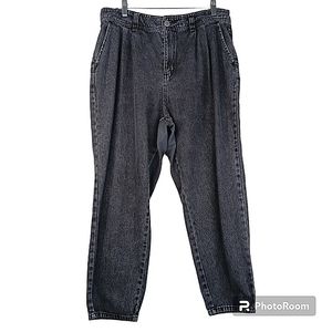 WHO WHAT WEAR Jeans Black 14 Acid Wash High Waist Tapered